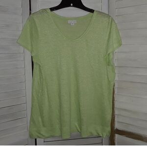 J Jill Linen Blouse Size Med Sleeveless
